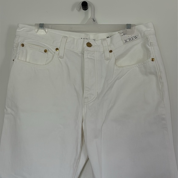 NWT J. Crew Mid Rise Straight Leg Relaxed Slouchy 1984 Rigid White Denim Jeans - Picture 4 of 10